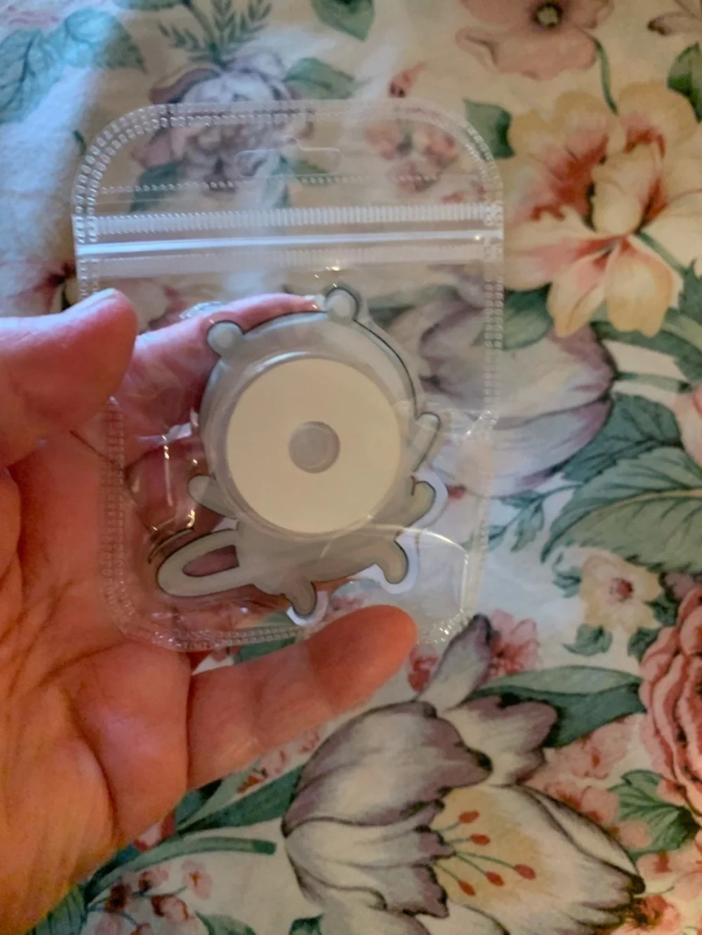 Cute White Cartoon Hamster Cell Phone Holder